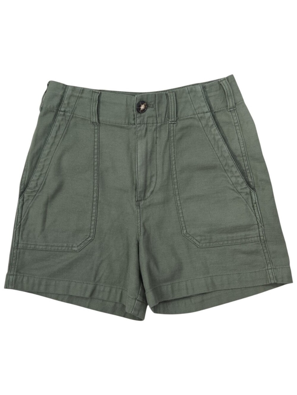 Faherty Stretch Surplus Shorts Women's 25 Fatigue Green Utility Patch Pocket